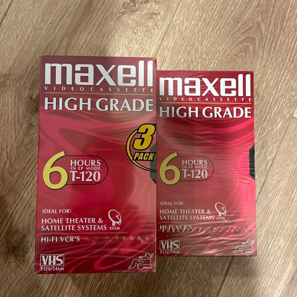 Maxell High Grade VHS Tapes